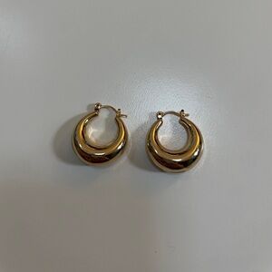Chunky Gold Hoop Earrings